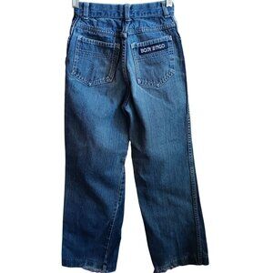 22x26 Girls 10 Vtg Disco Jeans Body Lingo JC Penney Blue Distressed Embroidered